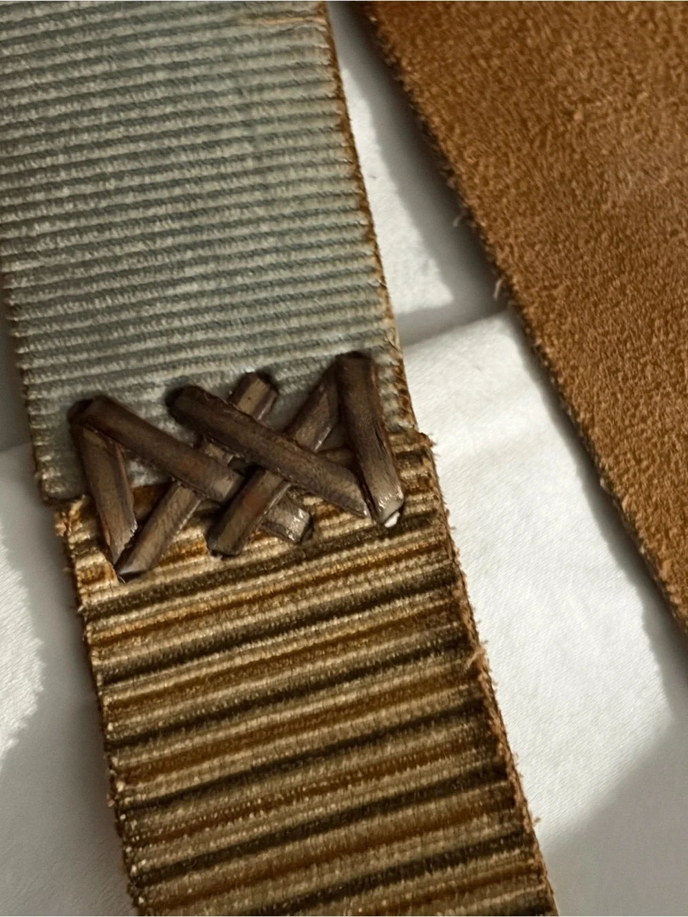 Lucky brand Corduroy and Suede Belt Set